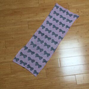 EUC Charming Charlie Reversible Pink and Gray Bow Infinity Scarf